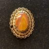 Vintage Gold Pin with Tiger eye