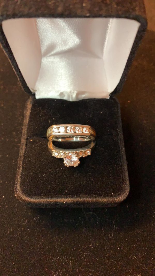 Vintage engagement ring silver