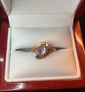 Mystic Amethyst gold ring