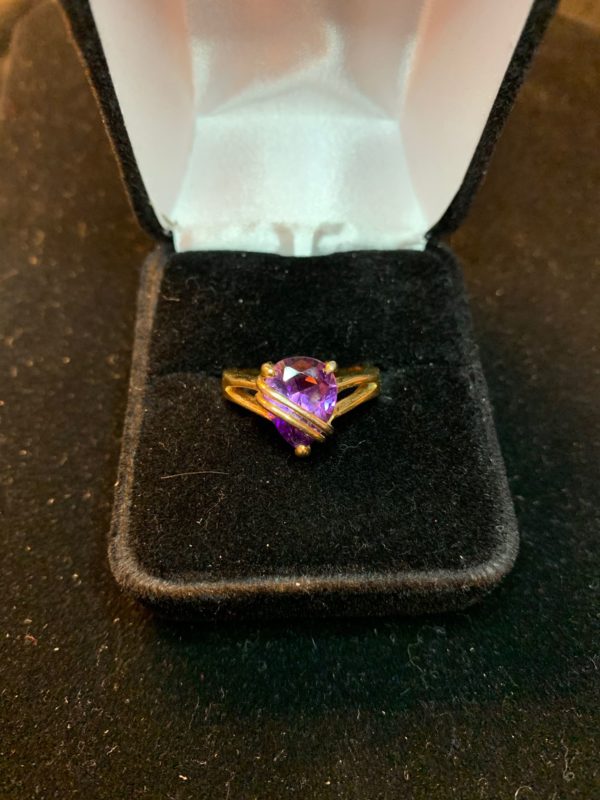 Mystic Amethyst gold plate 14 k