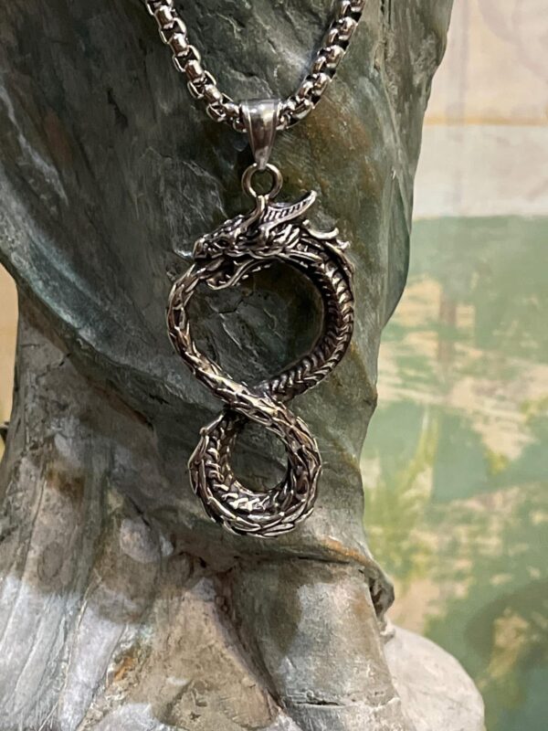 Titanium Dragon with chain