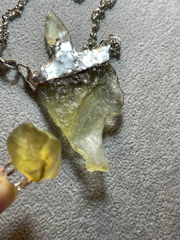 LDG ART meteorite Egypt set pendant and ring