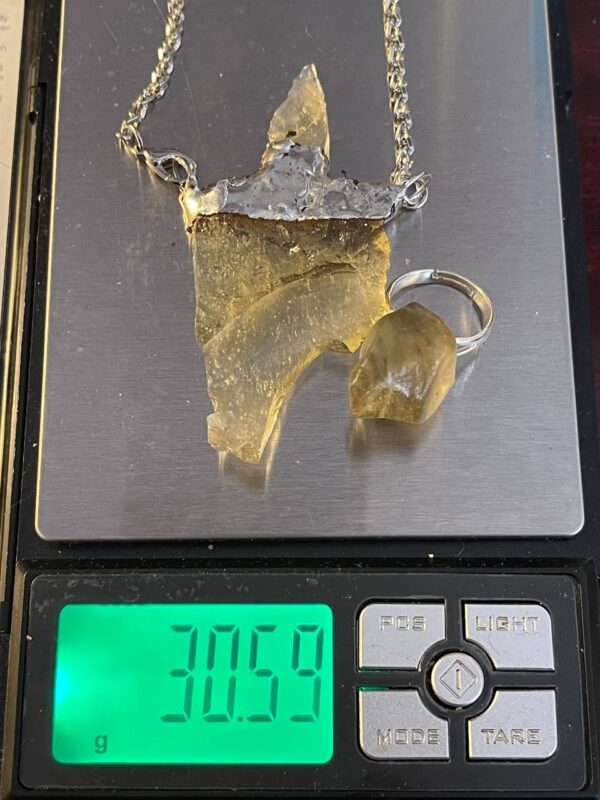 LDG ART meteorite Egypt set pendant and ring - Image 5