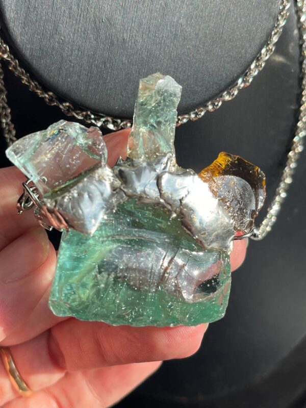 LDG ART meteorite Egypt set pendant and ring - Image 2