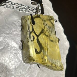 Mystical yellow Andara pendant silver