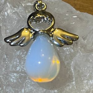 Magical opal angel pendant