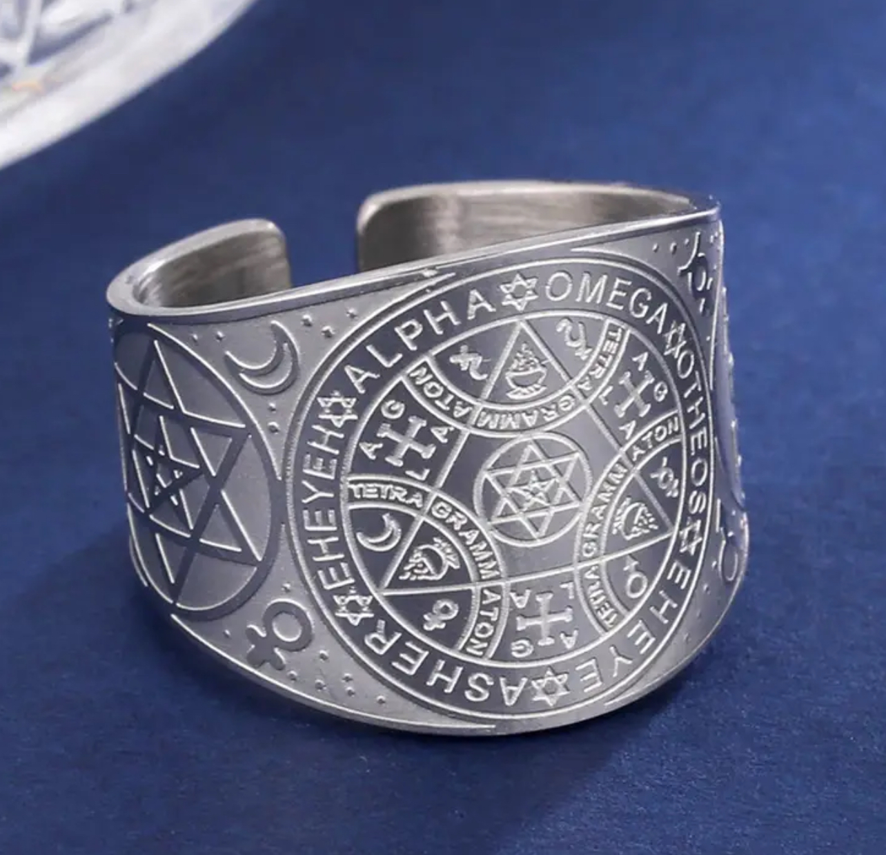 Custom Silver Sigil Ring – The Talisman of Divine Protection – Andreas ...