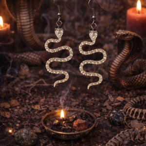 Snake crystals earings