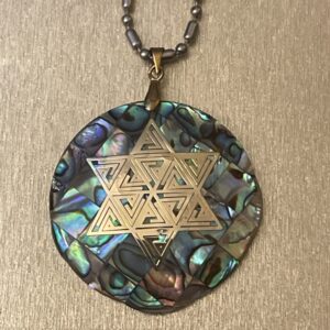 Abalone Shell Merkaba Pendant – Sacred Geometry Amulet