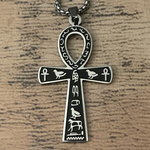Egyptian Ankh of Eternal Life – Hieroglyphic Protection Pendant