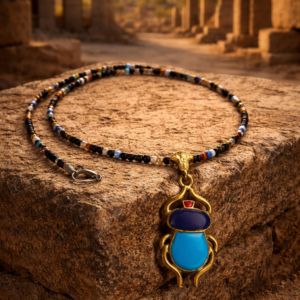 Karnak Temple scarab necklace